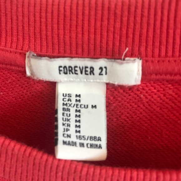 😈NY cropped Red Crewneck - Picture 2 of 3